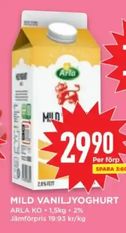 Willys Arla Ko Mild vaniljyoghurt erbjuda
