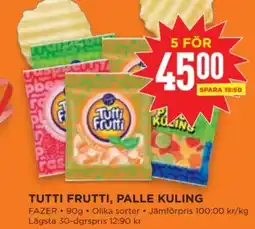 Willys Fazer Tutti frutti, Palle kuling erbjuda