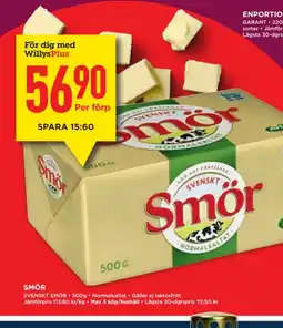 Willys Smör erbjuda