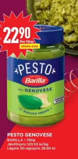 Willys Barilla Pesto genovese erbjuda