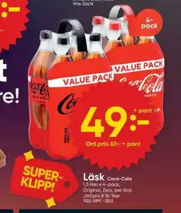 DollarStore Läsk Coca-Cola erbjuda