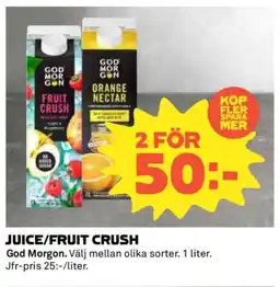 Coop Juice/fruit crush erbjuda