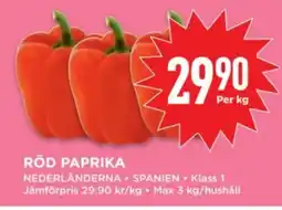 Willys Röd paprika erbjuda