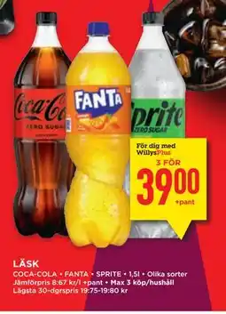 Willys LÄSK, Medlemspris erbjuda