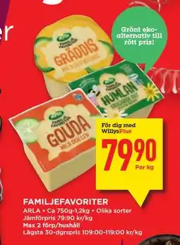 Willys FAMILJEFAVORITER, Medlemspris erbjuda