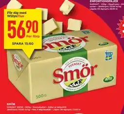 Willys SMÖR, Medlemspris erbjuda