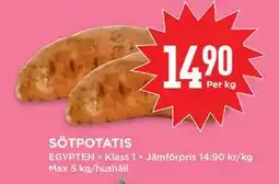 Willys SÖTPOTATIS, SEK 14.9 erbjuda