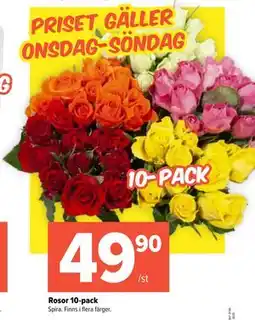 Coop Extra Rosor 10-pack, SEK 49.9 erbjuda
