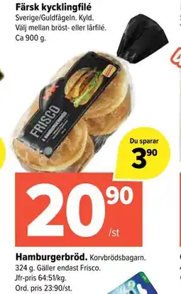Coop Extra Hamburgerbröd., SEK 20.9 erbjuda
