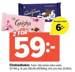Coop Extra Chokladkakor., SEK 59 erbjuda
