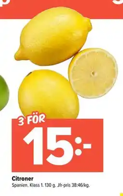 Coop Extra Citroner, SEK 15 erbjuda