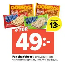 Coop Extra Pan pizza/piroger., SEK 49 erbjuda