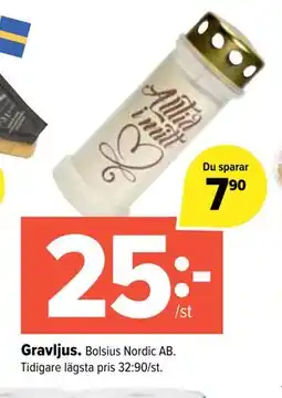 Coop Extra Gravljus., SEK 25 erbjuda