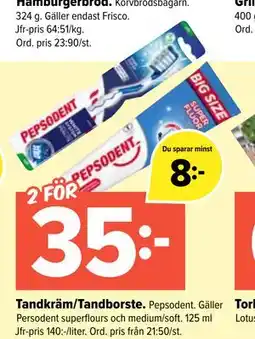 Coop Extra Tandkräm/Tandborste, SEK 35 erbjuda