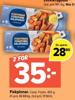 Coop Extra Fiskpinnar, SEK 35 erbjuda