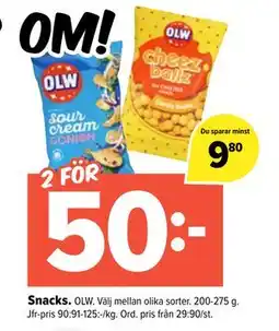 Coop Extra Snacks., SEK 50 erbjuda
