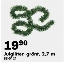 Biltema Julglitter, grönt, 2,7 m, SEK 19.9 erbjuda