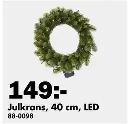 Biltema Julkrans, 40 cm, LED, SEK 149 erbjuda