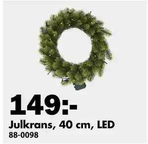 Julkrans, 40 cm, LED, SEK 149