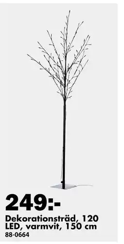 Biltema Dekorationsträd, 120 LED, varmvit, 150 cm, SEK 249 erbjuda