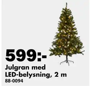 Biltema Julgran med LED-belysning, 2 m, SEK 599 erbjuda