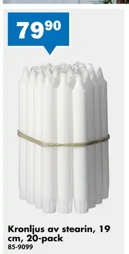 Biltema Kronljus av stearin, 19 cm, 20-pack, SEK 79.9 erbjuda