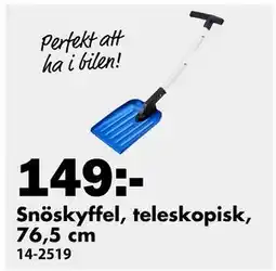 Biltema Snöskyffel, teleskopisk, 76,5 cm, SEK 149 erbjuda