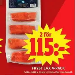 ICA Maxi Fryst lax 4-pack erbjuda