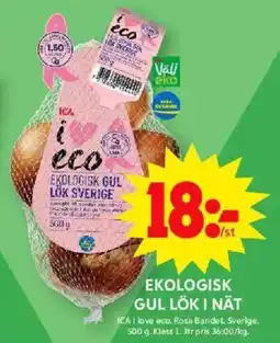 ICA Maxi Ekologisk gul lök i nät erbjuda