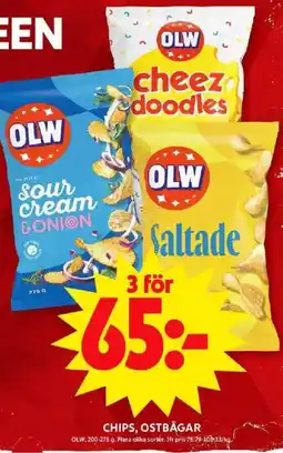 ICA Maxi Chips, ostbågar erbjuda