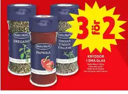 ICA Maxi Kryddor i små glas erbjuda