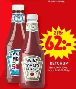 ICA Maxi Ketchup 2 för erbjuda
