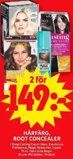ICA Maxi Hårfärg. root concealer erbjuda