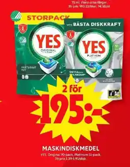 ICA Maxi Maskindiskmedel erbjuda