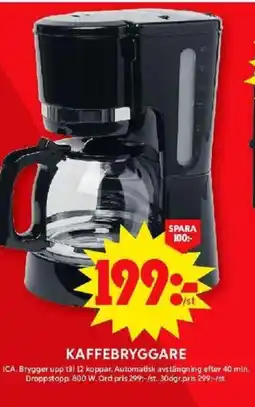 ICA Maxi Kaffebryggare erbjuda