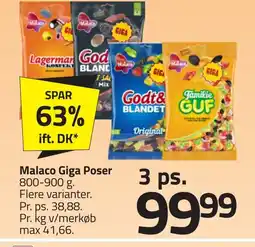Fleggaard Malaco Giga Poser erbjuda