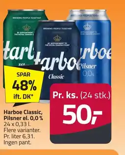 Fleggaard Harboe Classic, Pilsner el. 0,0% erbjuda
