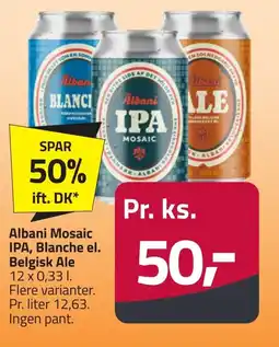 Fleggaard Albani Mosaic IPA, Blanche el. Belgisk Ale erbjuda