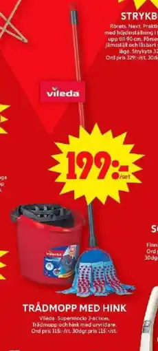 ICA Maxi Trådmopp med hink erbjuda