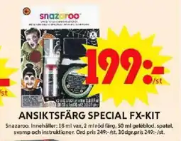 ICA Maxi SNAZAROO Ansiktsfärg special fx-kit erbjuda
