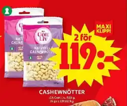 ICA Maxi ICA Cashewnötter erbjuda