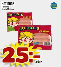 Din Mat SCAN Hot dogs erbjuda