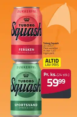 Fleggaard TUBORG Squash erbjuda