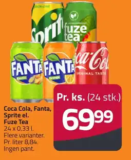 Fleggaard Coca cola, fanta, sprite el. fuze tea erbjuda