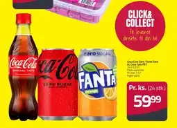 Fleggaard Coca cola zero, fanta zero el. coca cola pet erbjuda