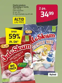 Fleggaard CLOETTA Juleskum almindelig el. family erbjuda