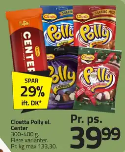 Fleggaard CLOETTA Polly el. center erbjuda