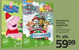Fleggaard Paw patrol el. gurli gris julekalender erbjuda