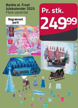 Fleggaard Barbie el. frost julekalender 2025 erbjuda
