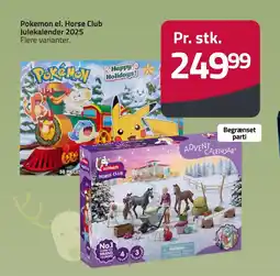 Fleggaard Pokemon el. horse club julekalender 2025 erbjuda